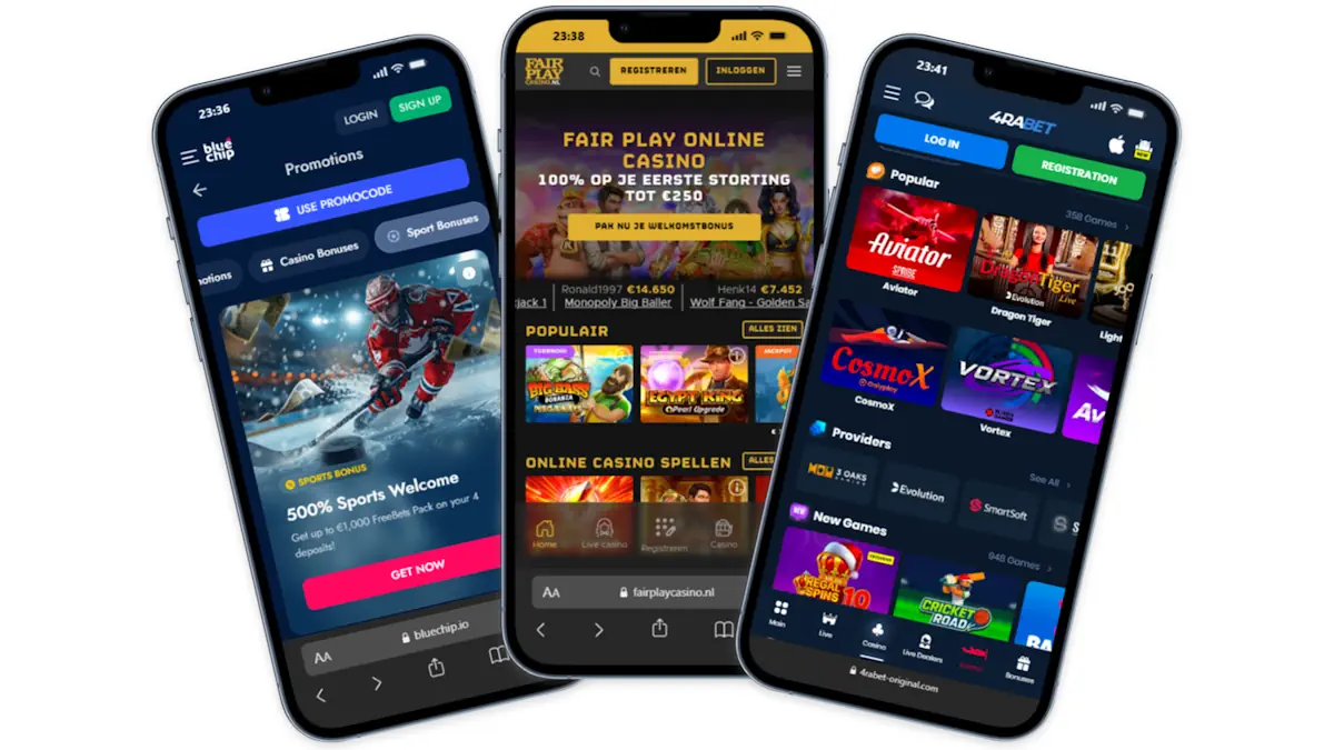 BlueChip, FairPlay and 4Rabet Casino Mobile Screenshot